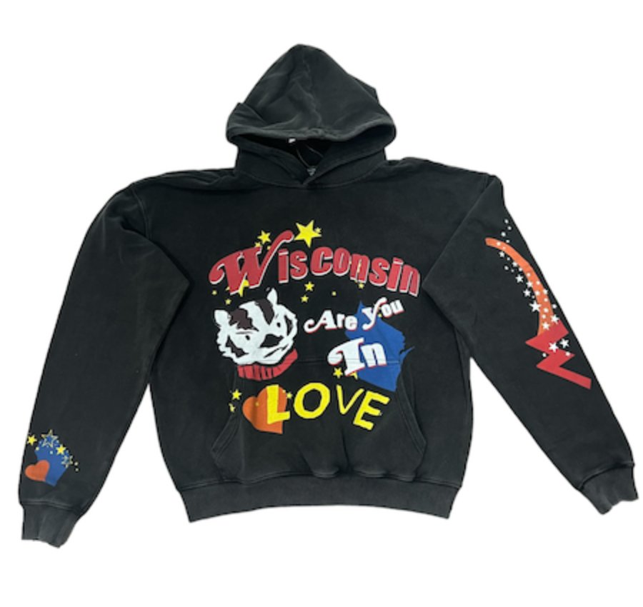 Chrome Hearts USA Shoulder Logo Hoodie Black-Supra Sneakers-$985.00