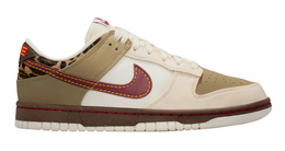 Nike Dunk Low Retro Khaki Team Rot Perlmuttweiß Leopard (Damen)
