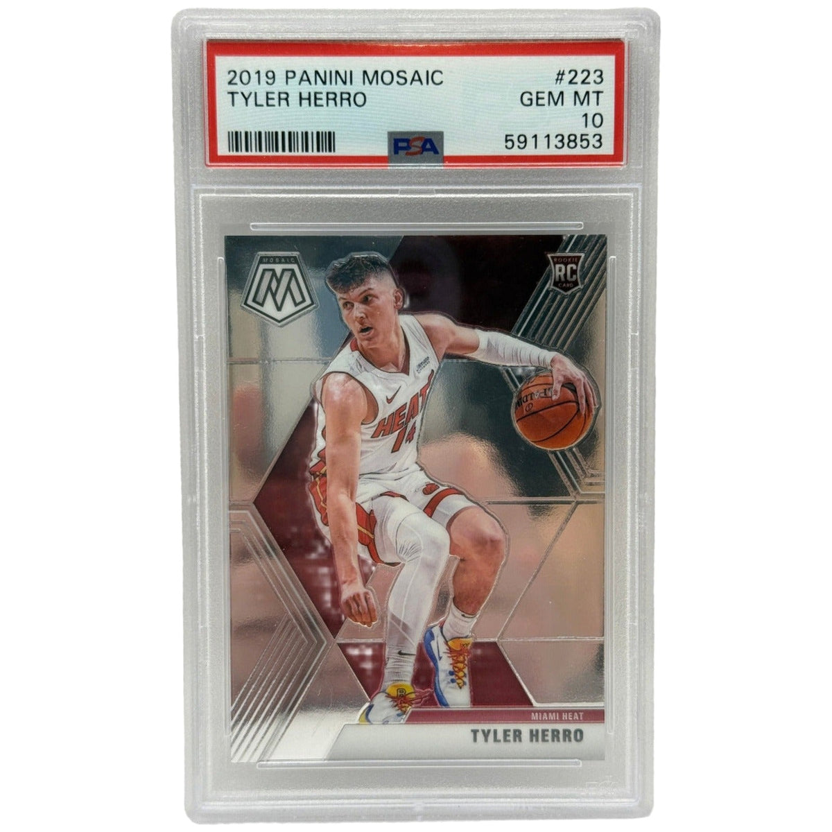 2019 Panini Mosaic Tyler Herro Rookie Card #223 PSA 10 GEM MINT
