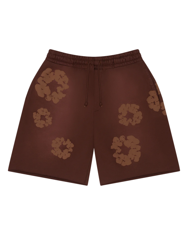 Denim Tears Mono Cotton Wreath Sweat Shorts Brown