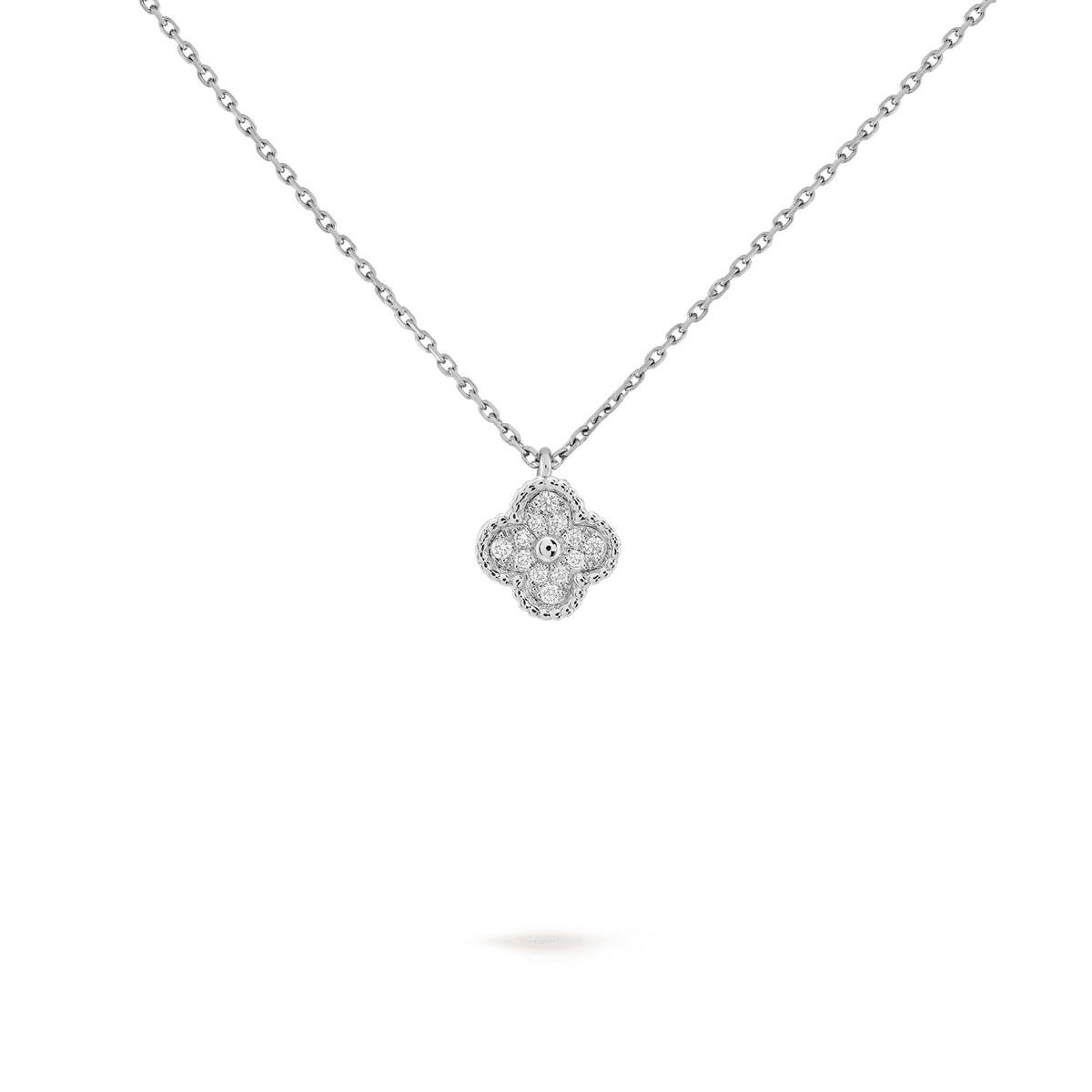 Van Cleef & Arpels Sweet Alhambra pendant 18K white gold, Diamond