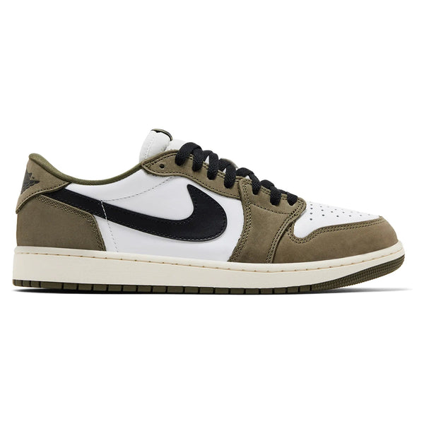 Air Jordan 1 Retro Low Medium Olive Summit White Sail Black sneakers — style HQ6998-200 — photo 1 of 5