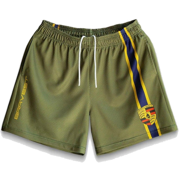 Bravest Studios Olive Racing Shorts - Supra Sneakers