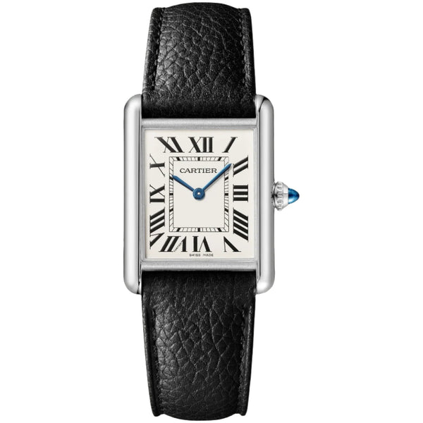 Cartier Tank Must de Cartier Watch, Large Model, Steel, Leather