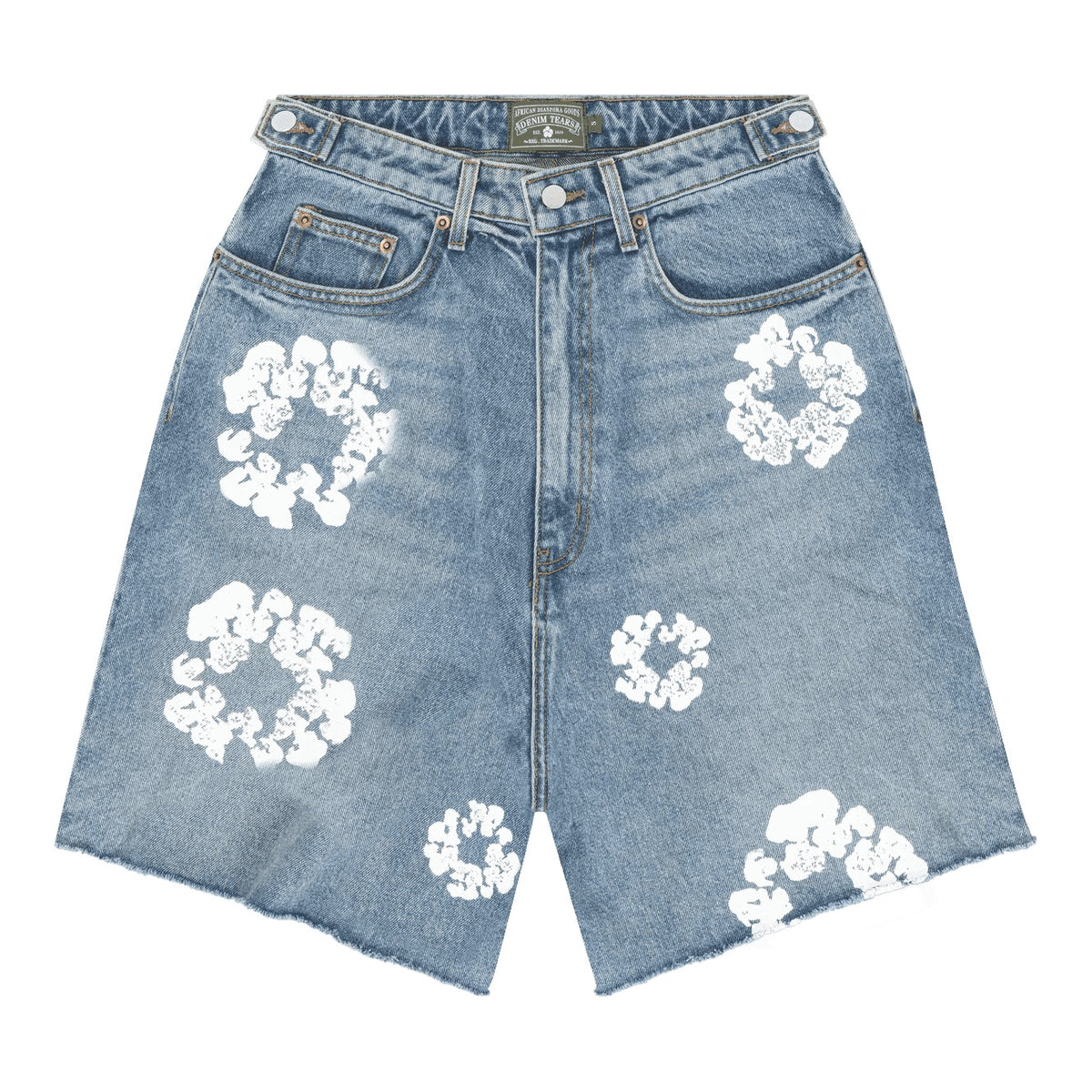 Denim Tears The Cotton Wreath Jean Short Light Wash - Supra Sneakers