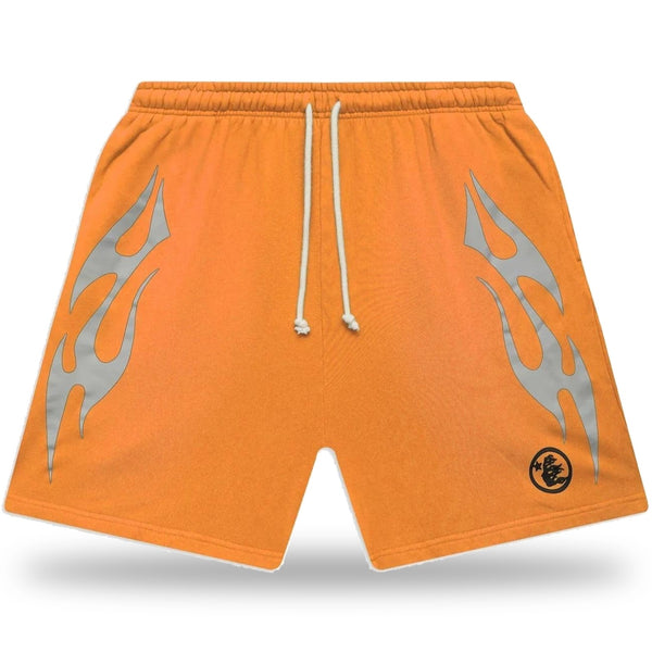 Hellstar Studios Flame Shorts Orange