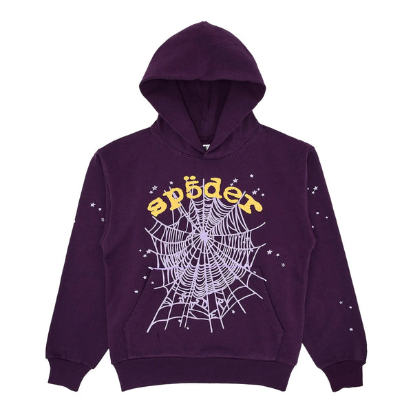 Sp5der Purple Star OG Web V2 Hoodie Purple "Lakers"