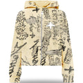 Vertabrae VERT Felpa con zip in avorio con graffit