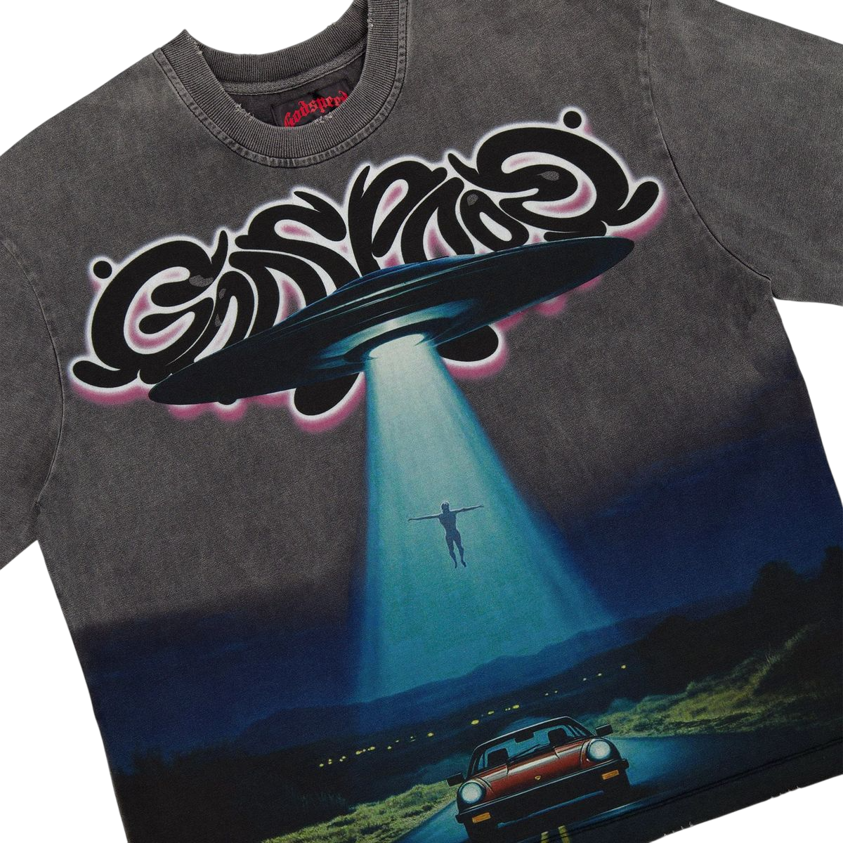 Godspeed O.B.E Abduction T-Shirt Grey Wash