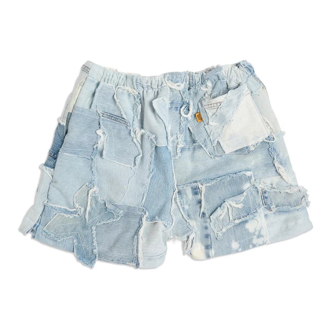 Gallery Dept. Patchwork Denim Zuma Shorts Blue