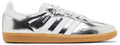Adidas Samba OG Silber Metallic Gecracktes Leder (Damen)