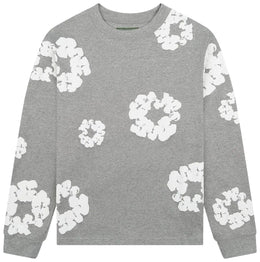 Denim Tears Long Sleeve Cotton Wreath Tee Grey