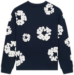 Denim Tears Long Sleeve Cotton Wreath Tee Navy Blue - Image 2