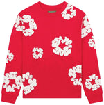 Denim Tears Long Sleeve Cotton Wreath Tee Red - Image 1