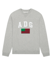 Denim Tears ADG Pan African American Flag Crewneck Grey