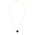 Van Cleef & Arpels Vintage Alhambra pendant 18K yellow gold, Onyx - Image 2