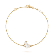 Van Cleef & Arpels Sweet Butterflies bracelet 18K yellow gold, Mother-of-pearl