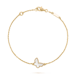 Van Cleef & Arpels Sweet Butterflies bracelet 18K yellow gold, Mother-of-pearl - Image 1