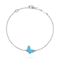 Van Cleef & Arpels Sweet Butterflies bracelet 18K white gold, Turquoise