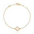 Van Cleef & Arpels Sweet Alhambra Armband aus 18K Gelbgold und Perlmutt