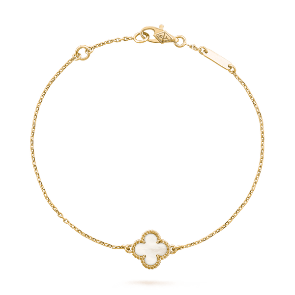 Van Cleef & Arpels Sweet Alhambra bracelet 18K yellow gold, Mother-of-pearl