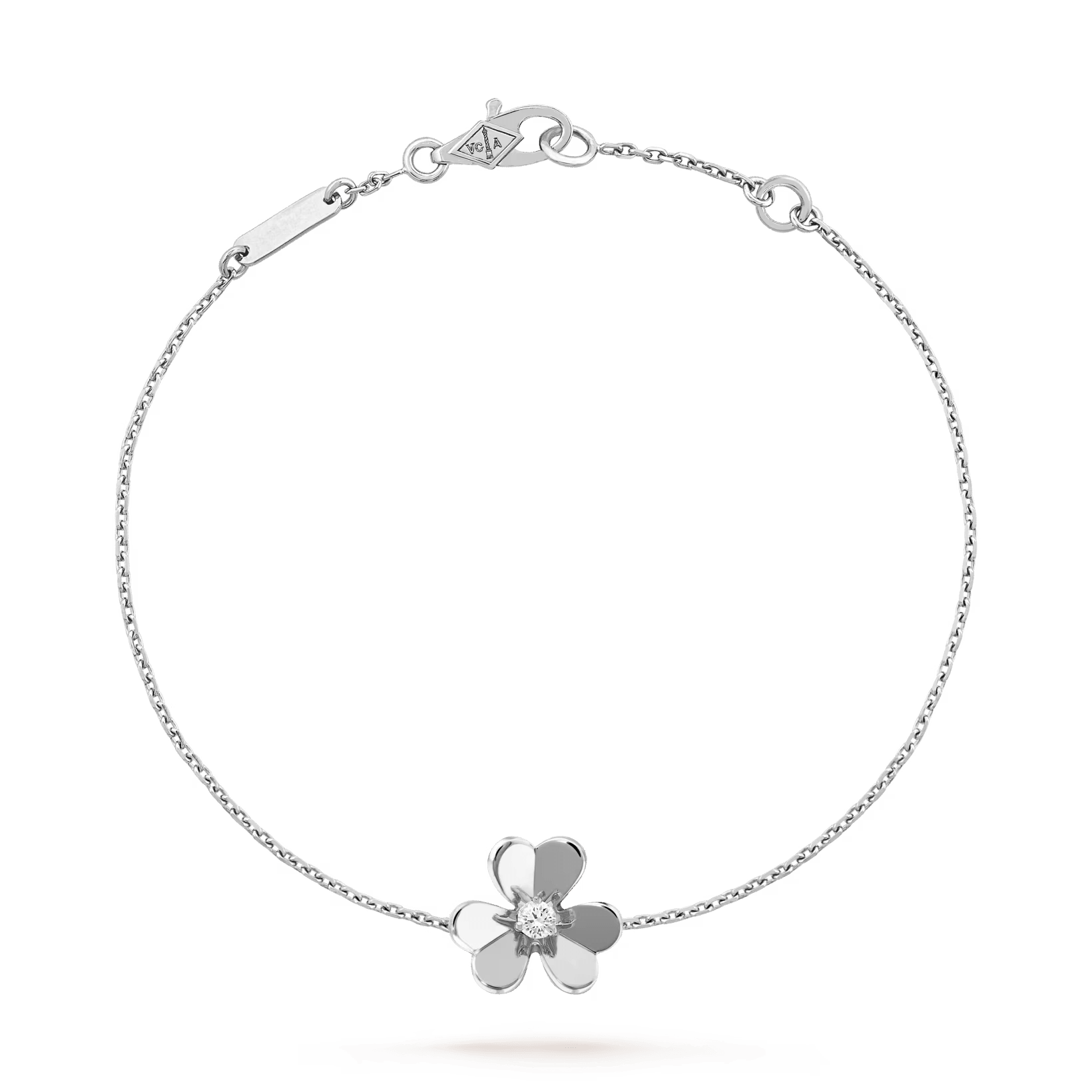 Van Cleef & Arpels Frivole bracelet, mini model 18K white gold, Diamond