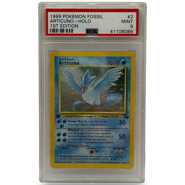 1999 Pokémon Fossil 1st Edition Articuno Holo #2 PSA 9 MINT — photo 1