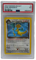 2000 Pokémon Rocket Dragonite Oscuro Errore Non Holo 5/82 PSA 7 Quasi Nuovo