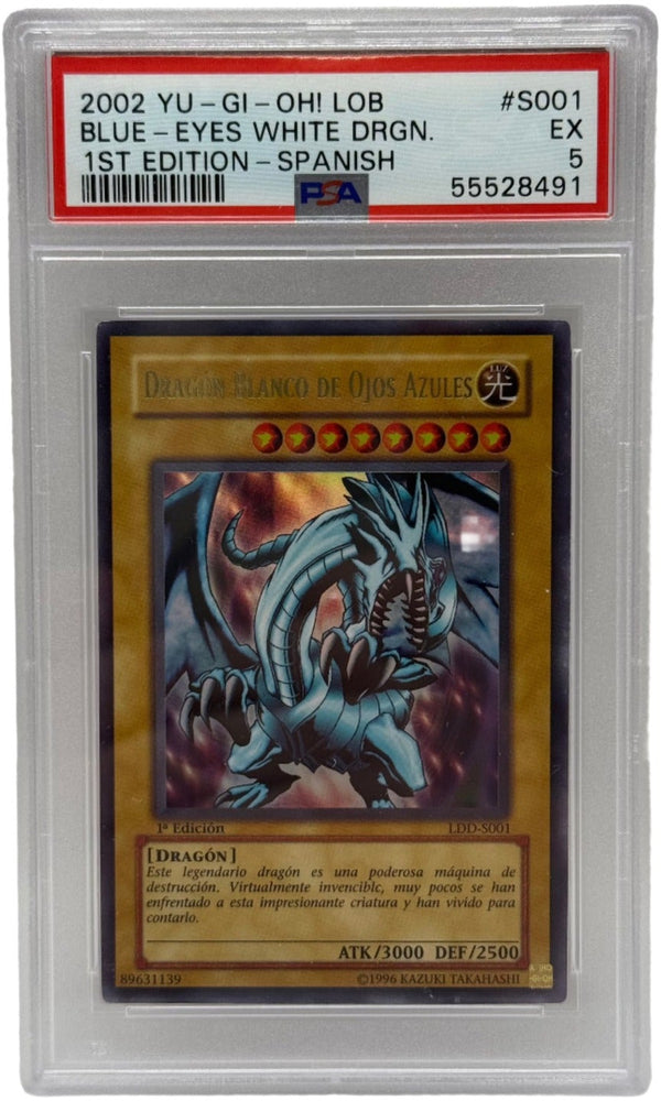 2002 Yu-Gi-Oh! LOB Blue Eyes White Dragon 1st Edition Spanish #S001 - PSA 5 (LDD-S001)