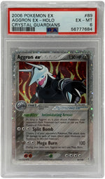 2006 Pokémon Crystal Guardians Aggron Ex Holo 89/100 PSA 6 EX-MT - Image 1
