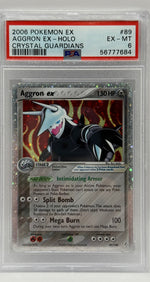 2006 Pokémon Crystal Guardians Aggron Ex Holo 89/100 PSA 6 EX-MT - Image 3