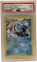 2013 Pokémon Scontro di Plasma Cosmos Tortank Errore Holo 2012 16/101 PSA 7 Quasi Nuovo