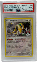 2017 Pokémon League Crismon Invasion Regigigas 2nd Place Reverse Holo 84/111 PSA 9 MINT - Image 1