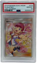 2018 Pokémon Lost Thunder Whitney Full Art 214/214 PSA 10 GEM MINT - Image 1