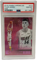 2019 Panini Chronicles Tyler Herro Pink Rookie Card #212 PSA 10 GEM MINT