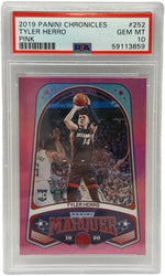 2019 Panini Chronicles Tyler Herro Pink Rookie Card #252 PSA 10 GEM MINT - Image 1