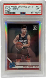 2019 Panini Donruss Optic Tyler Herro Holo Rookie Card #172 PSA 9 MINT - Image 1