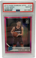 2019 Panini Donruss Optic Tyler Herro Hyper Pink Rookie Card #172 PSA 10 GEM MINT