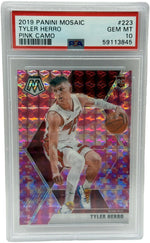 2019 Panini Mosaic Tyler Herro Pink Camo Rookie Card #223 PSA 10 GEM MINT - Image 1