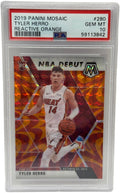 2019 Panini Mosaic Tyler Herro Reactive Orange Rookie Card #280 PSA 10 GEM MINT