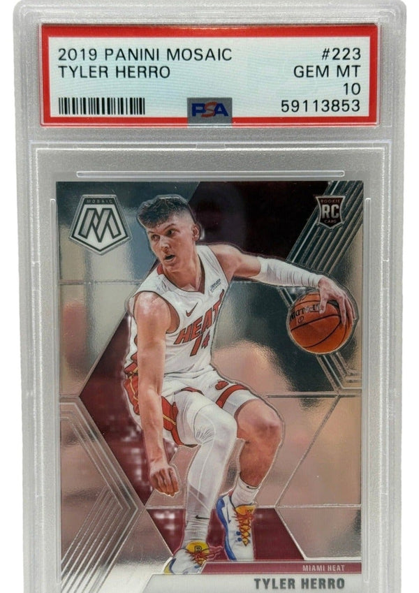 2019 Panini Mosaic Tyler Herro Rookie Card #223 PSA 10 GEM MINT