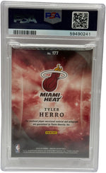 2019 Panini Origins Tyler Herro Jersey Autograph - Red /99 Rookie Card #177 PSA 7 NEAR MINT & AUTO 10 - Image 2