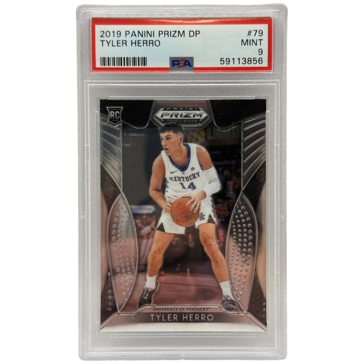 2019 Panini Prizm Draft Picks Tyler Herro Rookie Card #79 PSA 9 MINT
