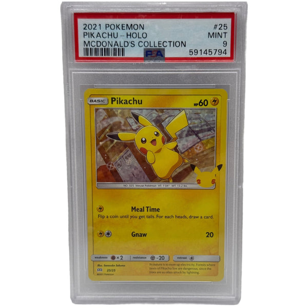 2021 Pokémon McDonald's Collection Pikachu Holo 25/25 PSA 9 MINT