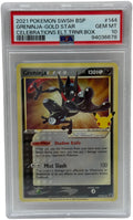 2021 Pokémon SWSH Celebrations ETB Greninja Gold Star SWSH144 PSA 10 GEM MINT