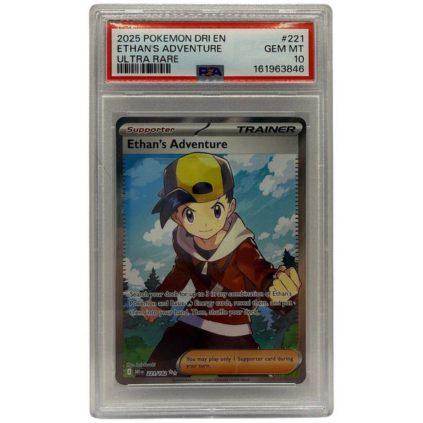 2025 Pokémon Destined Rivals Ethan's Adventure #221 PSA 10 GEM MINT — photo 1