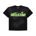 Hellstar Studios Klassisches rissiges T-Shirt Schwarz und Grün