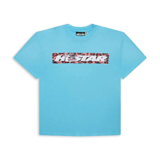 Hellstar Studios Box Logo T-Shirt Blue