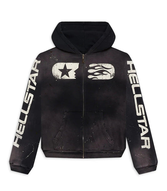 Hellstar Studios Zip Hoodie Black