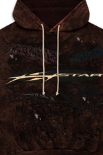 Hellstar HStar Graffiti Zip-Up Hoodie Brown - Image 3
